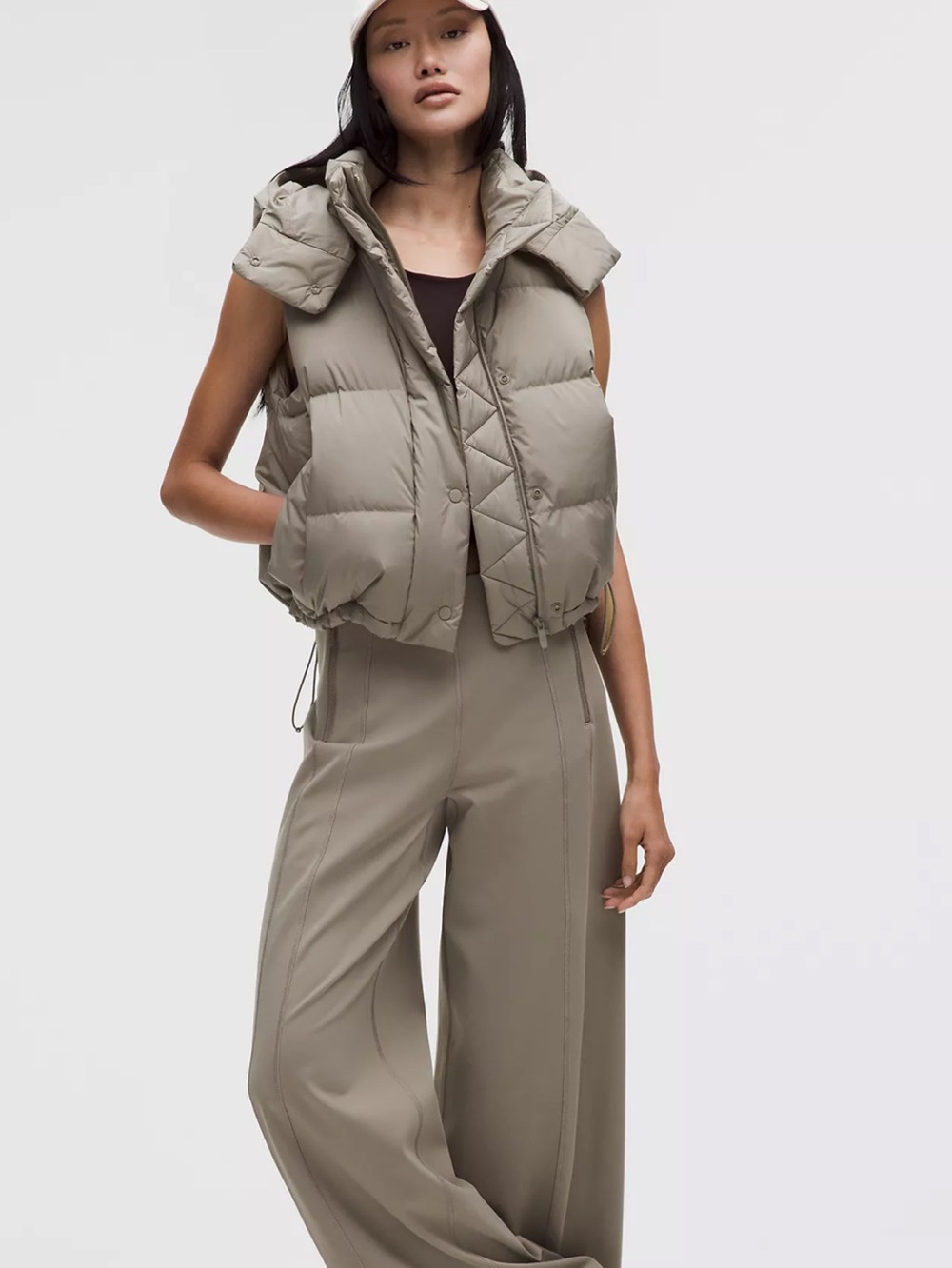 Lululemon Wunder Puff Down Puffer Vest with Detachable Hood Size 4